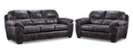 Grant 2 Pc. Living Room Package w/ Loveseat - Steel