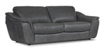 Harris Leather Sofa, Loveseat and Chair Set- Grey
