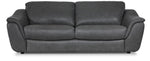 Harris Leather Sofa and Chair Set- Grey