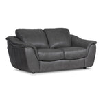 Harris Leather Sofa and Loveseat Set- Grey