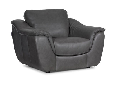 Harris Leather Chair- Grey