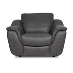 Harris Leather Sofa and Chair Set- Grey