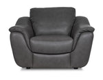 Harris Leather Sofa and Chair Set- Grey