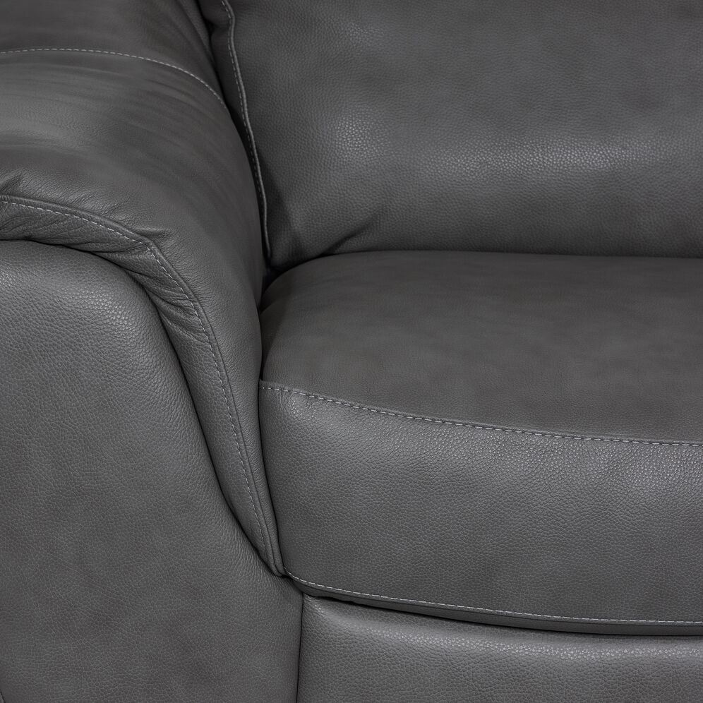 Harris Leather Sofa and Chair Set- Grey
