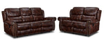 Harvey Reclining2 Pc. Living Room Package w/ Loveseat - Cherry