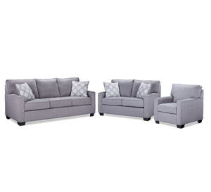 Hazel 3 Pc. Living Room Package - Slate