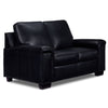 Icon Leather Loveseat - Black