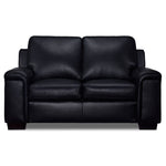 Icon Leather Loveseat - Black