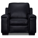 Icon Leather Sofa, Loveseat and Chair Set- Black