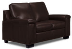 Icon Leather Sofa, Loveseat and Chair Set - Mocha