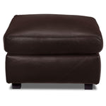 Icon Leather Ottoman - Mocha