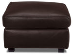 Icon Leather Ottoman - Mocha