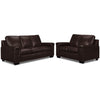 Icon Leather Sofa and Loveseat Set - Mocha