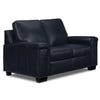 Icon Leather Loveseat - Navy