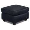 Icon Leather Ottoman - Navy