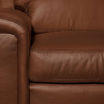 Icon Leather Sofa and Loveseat Set - Saddle