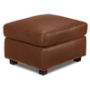 Icon Leather Ottoman - Saddle