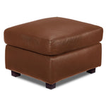 Icon Leather Ottoman - Saddle