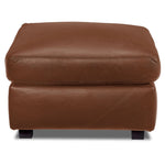 Icon Leather Ottoman - Saddle