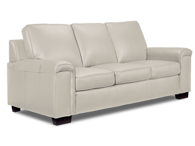 Icon Leather Sofa - Silver Grey