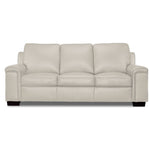 Icon Leather Sofa - Silver Grey