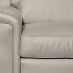 Icon Leather Sofa and Loveseat Set - Silver Grey