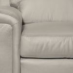 Icon Leather Loveseat - Silver Grey