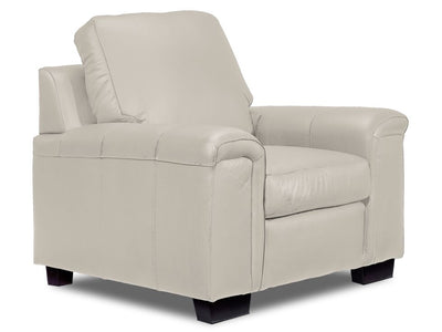 Icon Leather Chair - Silver Grey