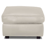 Icon Leather Ottoman - Silver Grey