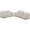 Icon Leather Sofa, Loveseat and Chair Set - Cloud Grey