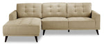 Jersey 2 Pc. Sectional with Left Facing Chaise - Beige