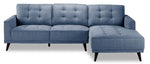 Jersey 2 Pc. Sectional with Right Facing Chaise - Blue
