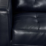 Jersey 2 Pc. Leather Sectional with Left Facing Chaise - Navy