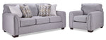 Julie 2 Pc. Living Room Package w/ Chair - Grey