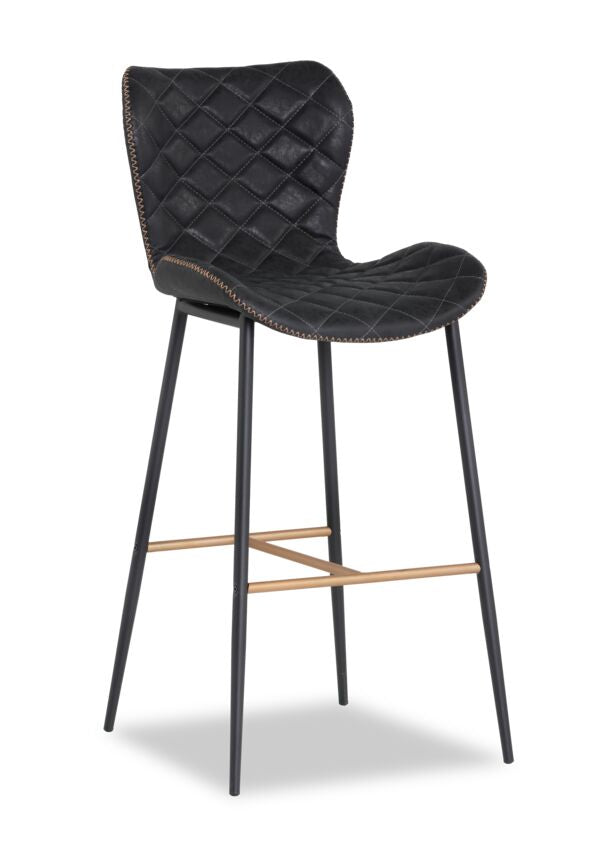 June Bar Height Stool - Antique Black