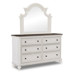 Kamari 6 Drawer Dresser - Antique White, Brown