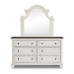Kamari 6 Drawer Dresser - Antique White, Brown