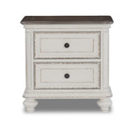 Kamari Night Table - Antique White, Brown