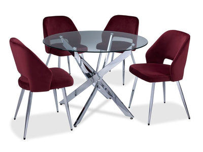 Kate II 5-Piece Dining Set - Red