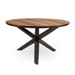 Kayla Dining Table - Natural Finish Table Top with Espresso Base – View 2