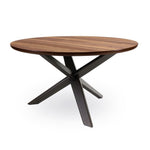 Kayla Dining Table - Natural Finish Table Top with Espresso Base – View 1