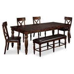 Kingstown 6-Piece Dining Room Set - Chocolate