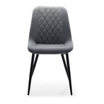 Kinsley Velvet Side Chair - Grey