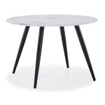 Kinsley Faux Marble Dining Table - White, Black