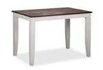 Kona Counter Height Dining Table - White and Grey-Brown
