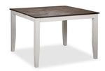 Kona Counter Height Dining Table - White and Grey-Brown