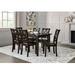 Lauren 7-Piece Dining Set - Dark Brown, Brown