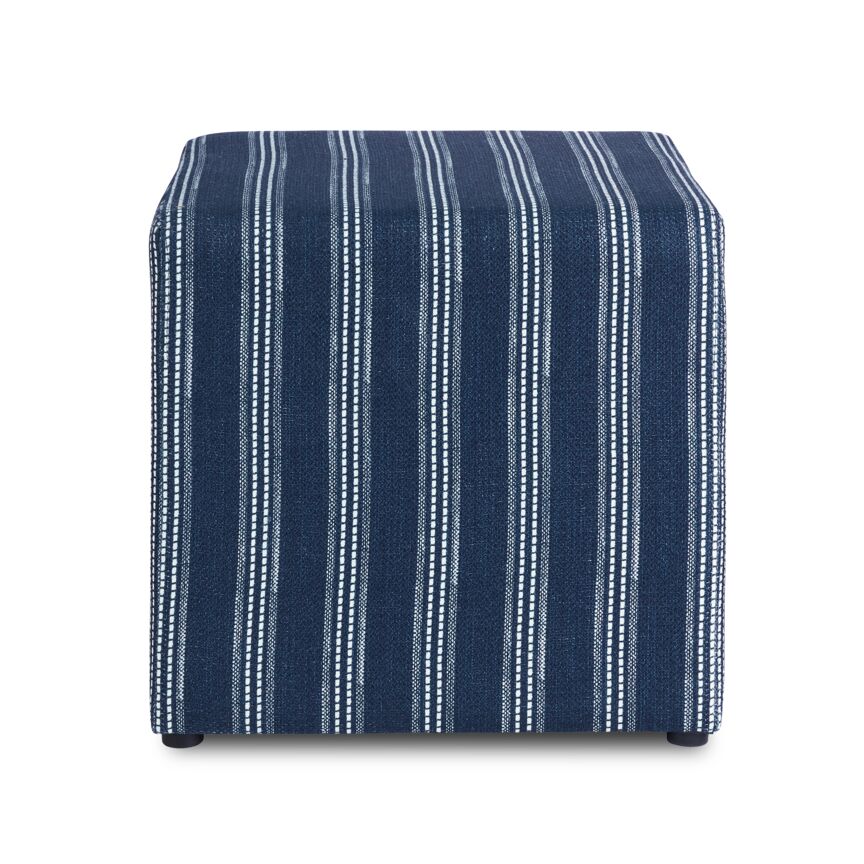 Liam Ottoman - Navy Stripe