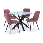 Liliana 5-Piece Dining Set - Coral