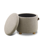 Logan Storage Ottoman - Light Grey
